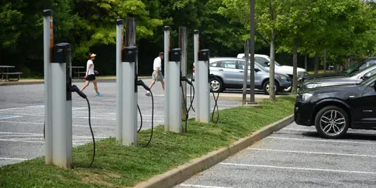 Electrical vehicle charging parking lot