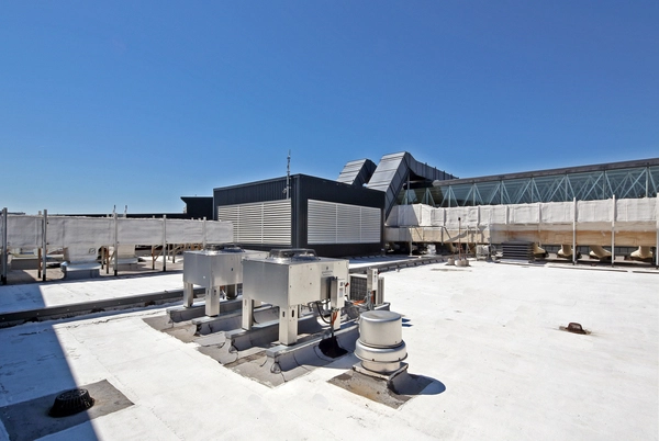 HVAC equipment installed on a rooftop
